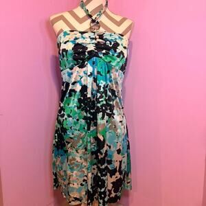 Grass collection strapless mini dress